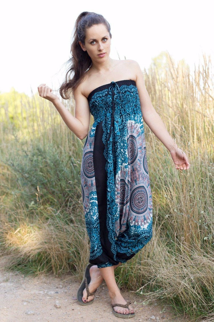 Pantalón Flor Azul