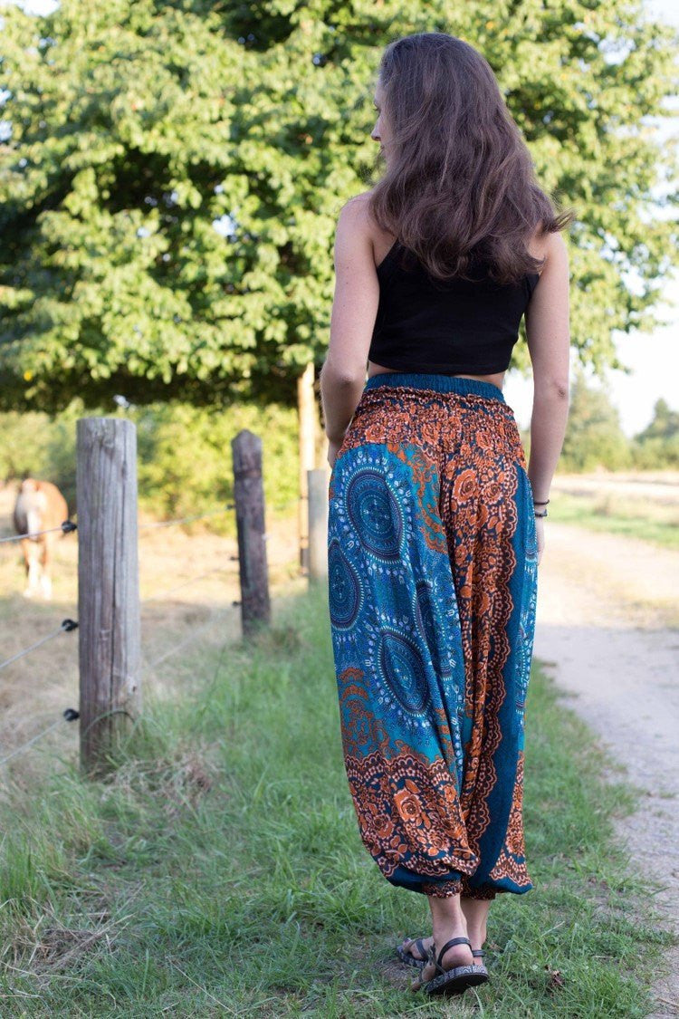 Pantalón Flor Naranja_