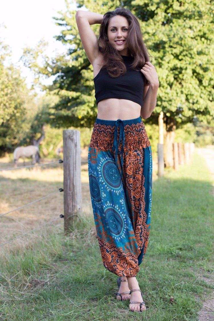 Pantalón Flor Naranja