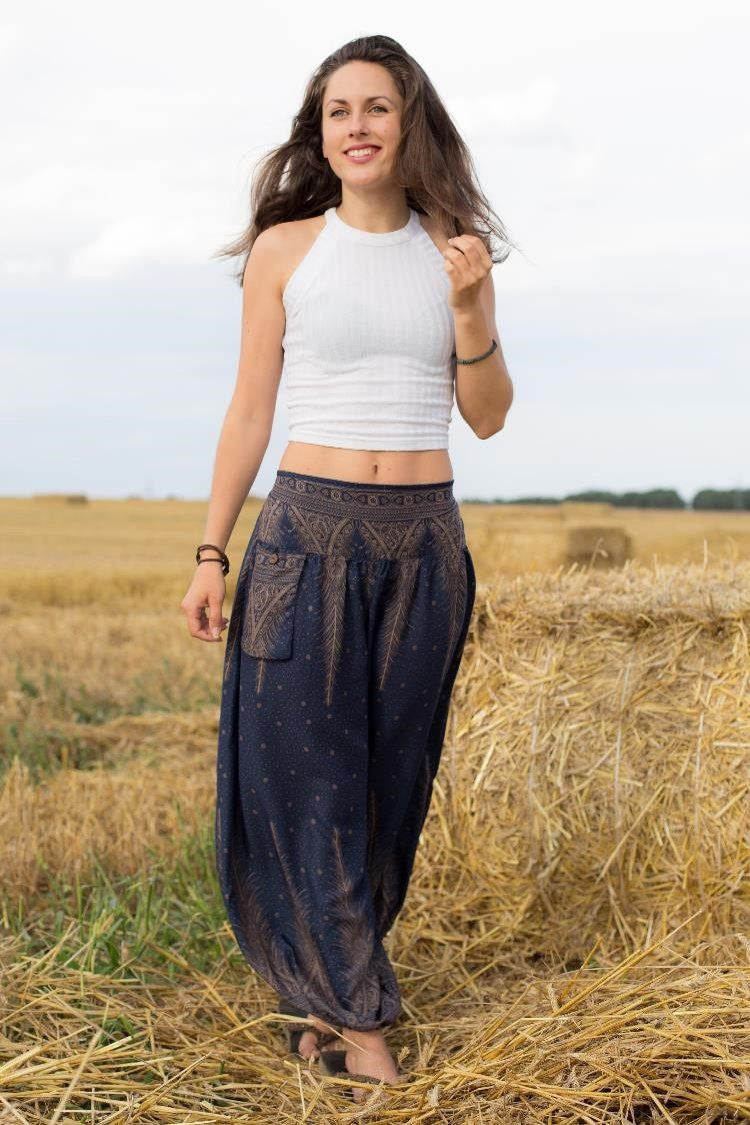 Pantalón Pluma Azul
