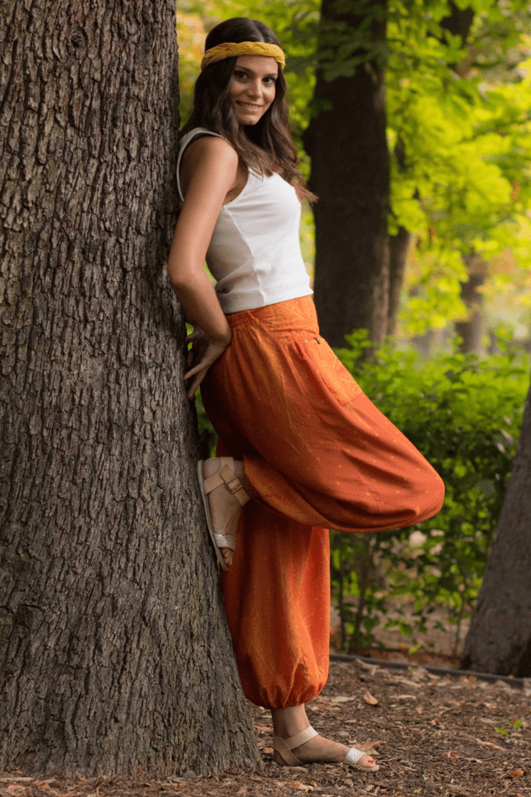 Pantalón Pluma Naranja_