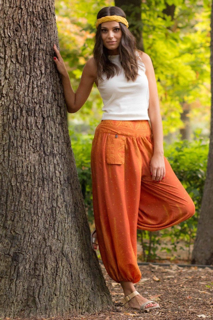 Pantalón Pluma Naranja_