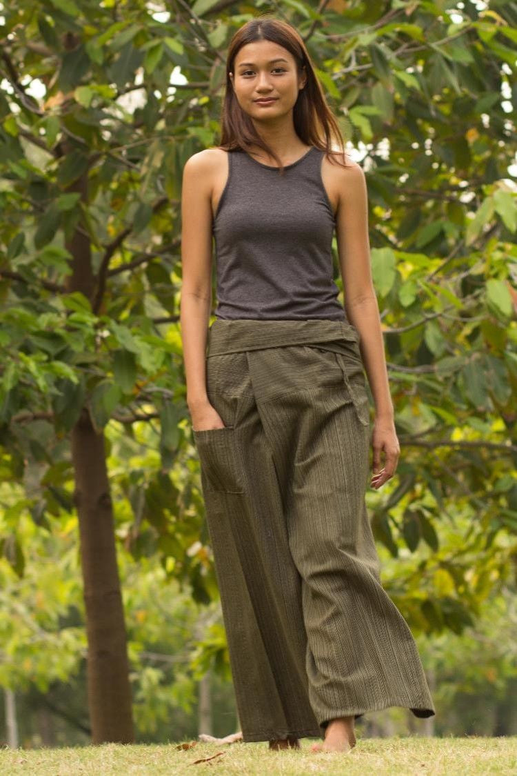 Pantalón Pescador Verde Oliva_
