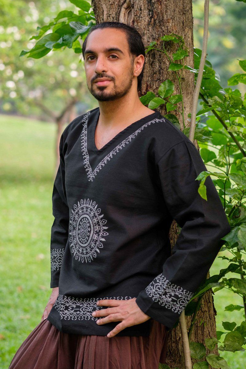 Camisa Mandala Negra_