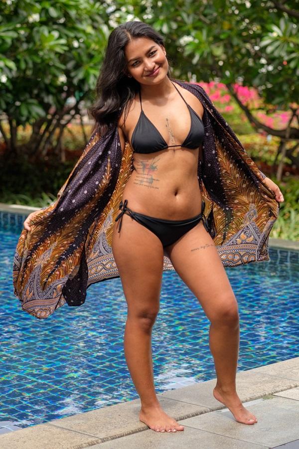 Kimono Pluma Negro_
