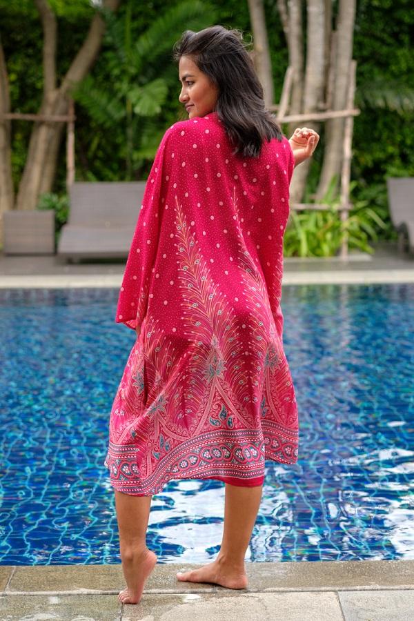 Kimono Pluma Rojo_