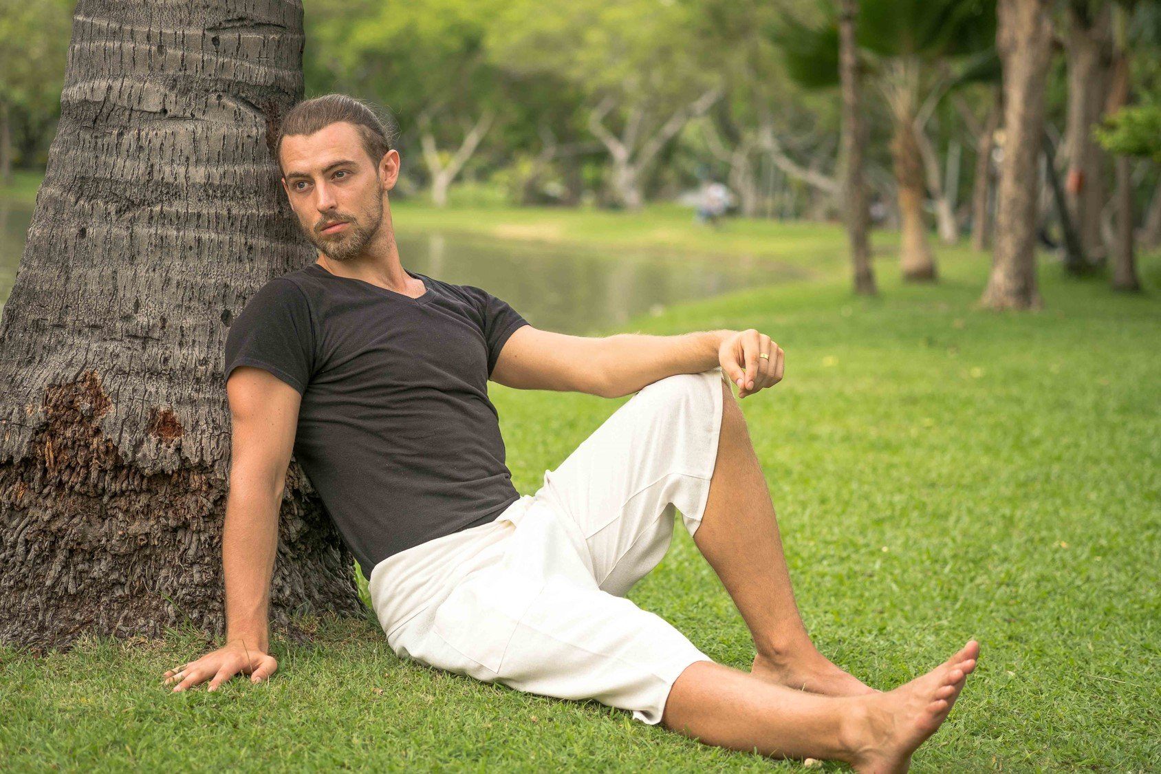 Pantalón Pescador 3/4 Blanco para Hombre_