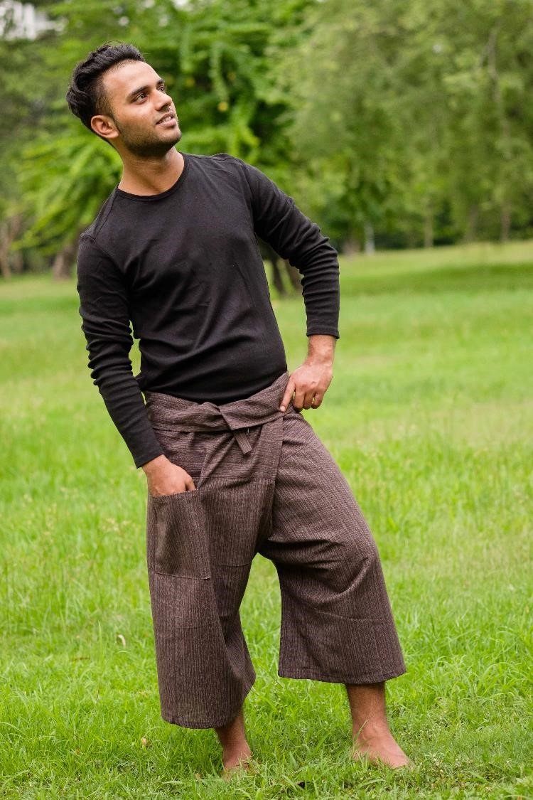 Pantalón Pescador 3/4 Marrón para Hombre_