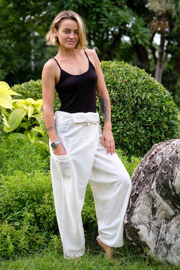 Pantalón Pescador Blanco