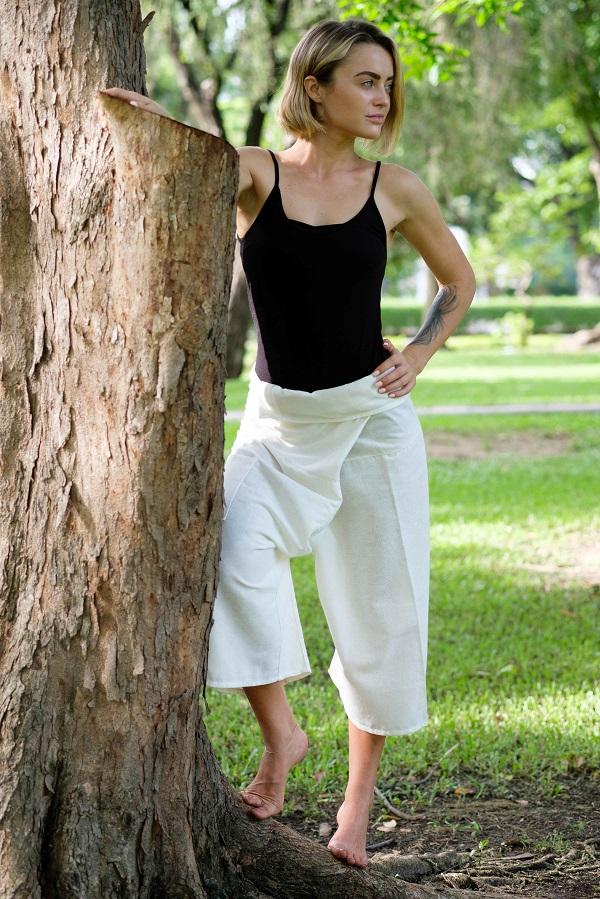 Pantalón Pescador 3/4 Blanco_