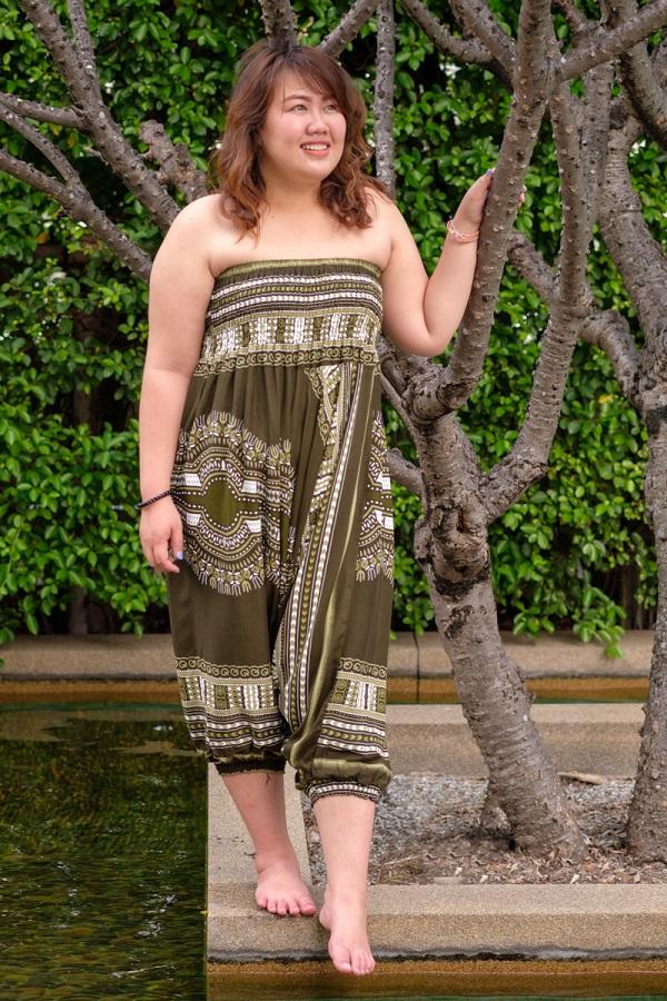 Pantalón Thai Verde Plus Size