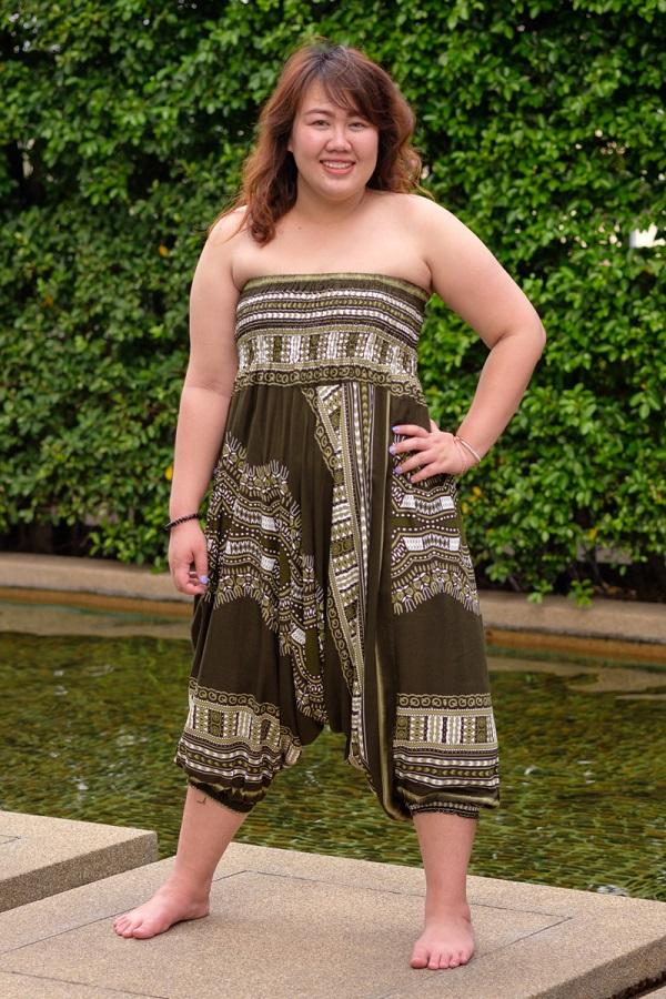 Pantalón Thai Verde Plus Size_
